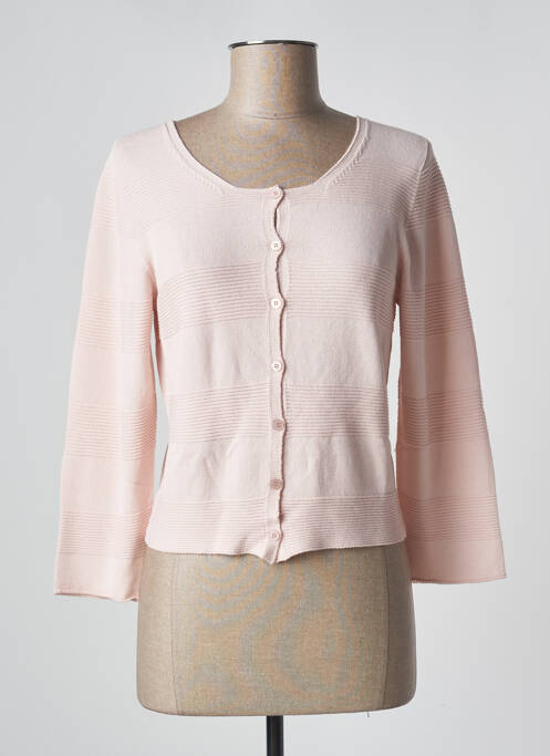 Vestă cu mâneci lungi roz BLANC BOHEME femeie