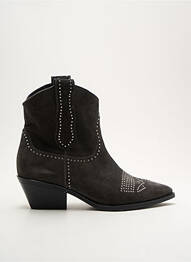 Botine/ghete vârf ascuțit toc de 4 la 6 cm gri LOIE ISTANBUL femme