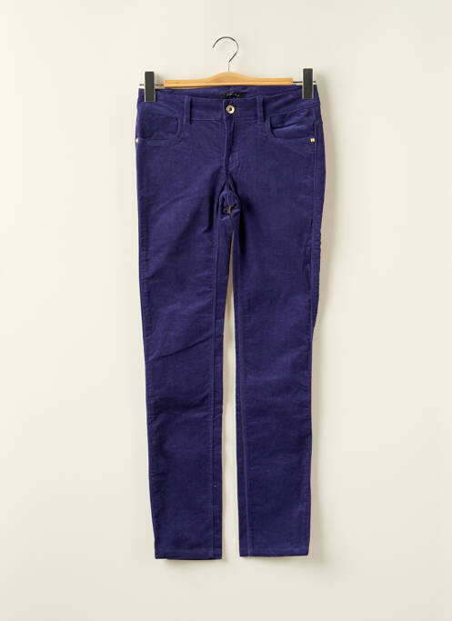 Pantalon slim violet DKNY fată