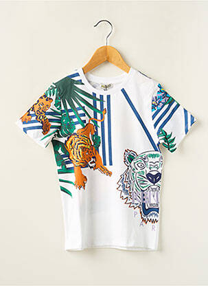 Tricou țesătură jersey mâneci scurte alb KENZO băiat