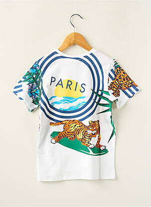 Tricou țesătură jersey mâneci scurte alb KENZO băiat
