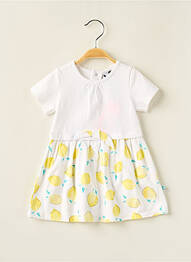 Rochie midi mâneci scurte mâneci scurte galben 3 POMMES fată