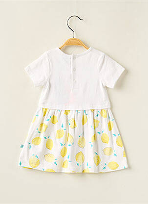 Rochie midi mâneci scurte mâneci scurte galben 3 POMMES fată