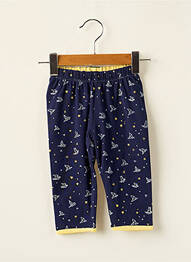 Pantalon drept strânsă pe partea de jos albastru 3 POMMES fille