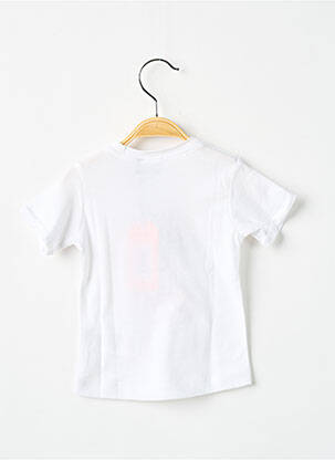 Tricou croială cambrată mâneci scurte alb 3 POMMES fată