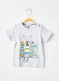 Tricou croială cambrată mâneci scurte gri LITTLE MARC JACOBS garcon
