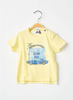 Tricou elasticitate mâneci scurte galben 3 POMMES băiat