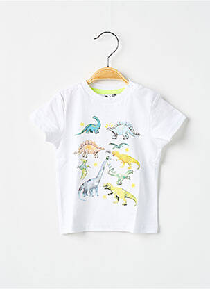 Tricou elasticitate mâneci scurte alb 3 POMMES băiat