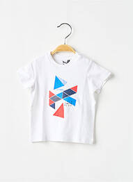Tricou elasticitate mâneci scurte alb 3 POMMES garcon