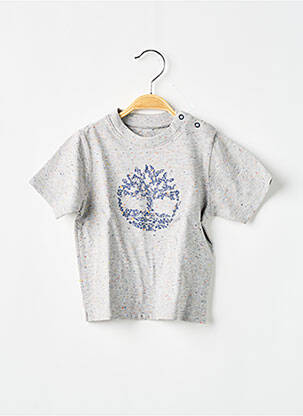 Tricou croială cambrată mâneci scurte gri TIMBERLAND fată
