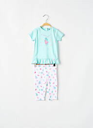 Set pantaloni tip de tricou albastru 3 POMMES fille