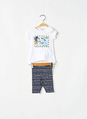 Set pantaloni tip de tricou albastru 3 POMMES fată