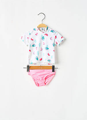 Top de baie elasticitate roz 3 POMMES fată