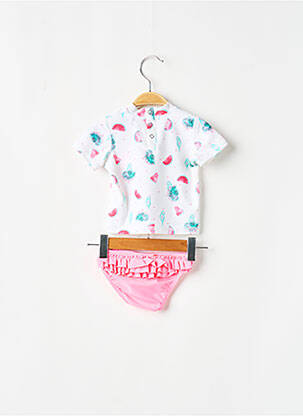 Top de baie elasticitate roz 3 POMMES fată