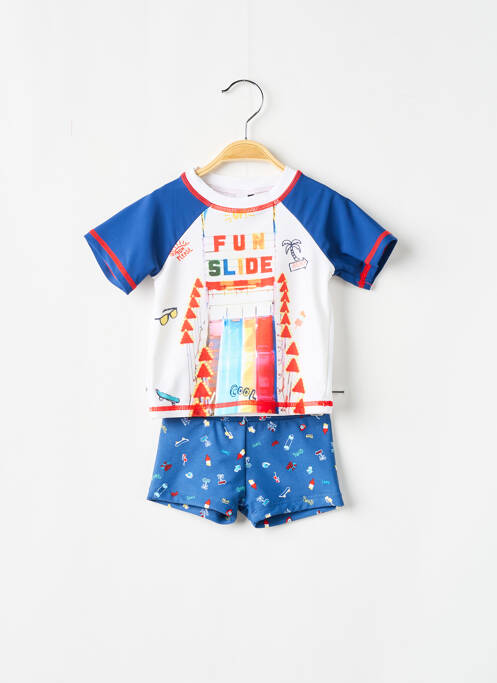 Costum de baie dintr-o singură piesă albastru 3 POMMES băiat