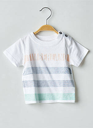 Tricou croială dreaptă mâneci scurte alb TIMBERLAND băiat