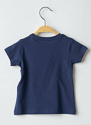 Tricou croială cambrată mâneci scurte albastru GUESS fată