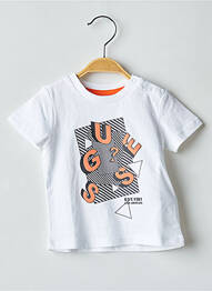 Tricou elasticitate mâneci scurte alb GUESS garcon