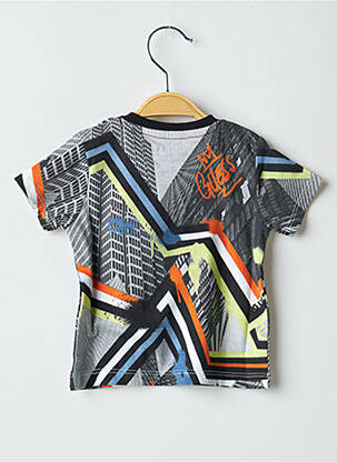 Tricou serigrafie flockată mâneci scurte gri GUESS băiat
