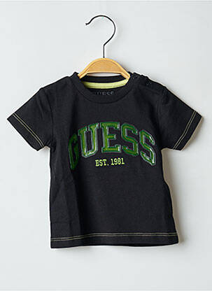 Tricou elasticitate mâneci scurte negru GUESS băiat