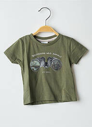 Tricou serigrafie flockată mâneci scurte verde BOBOLI garcon