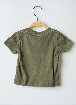 Tricou serigrafie flockată mâneci scurte verde BOBOLI băiat