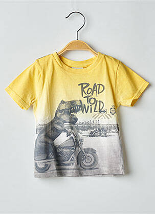 Tricou imprimeu fantezie mâneci scurte galben BOBOLI băiat
