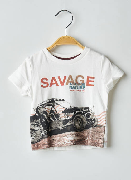 Tricou alb BOBOLI băiat