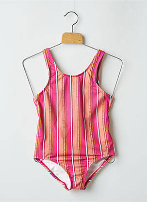 Costum de baie dintr-o singură piesă elasticitate portocalie GERTRUDE + GASTON fată
