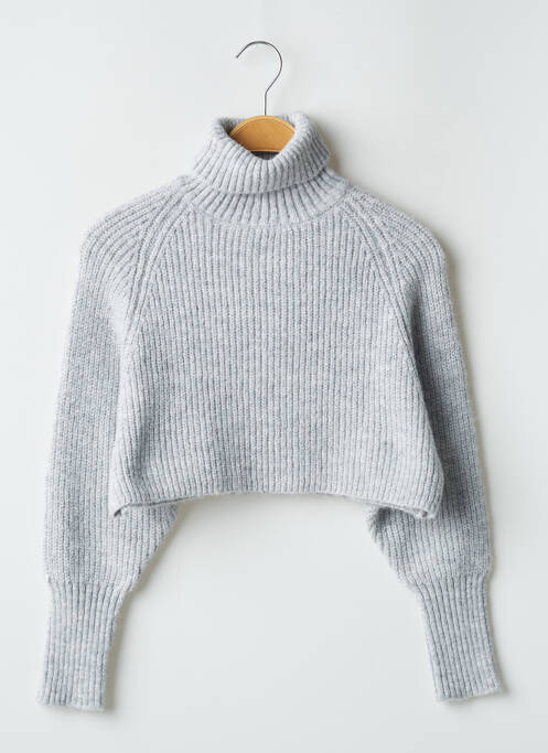 Pulover cu guler înalt gri LE TEMPS DES CERISES fată