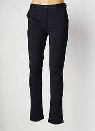 Pantalon chino broderie galoni laterali talie înaltă negru FRACOMINA femeie