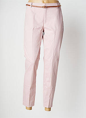 Pantalon chino țesătură poplin mărime normală roz B.YOUNG femeie