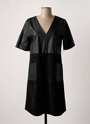 Rochie midi mâneci scurte mâneci scurte negru LA FÉE ATELIER BY LA FÉE MARABOUTÉE femeie