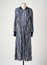 Rochie lungă mâneci lungi mâneci lungi albastru K-DESIGN femeie