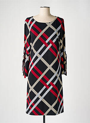 Rochie midi croială fluidă mâneci lungi negru FRANK LYMAN femeie