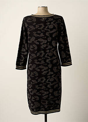 Rochie pulover strânsă pe partea de jos mâneci 3/4 negru FRED SABATIER femeie