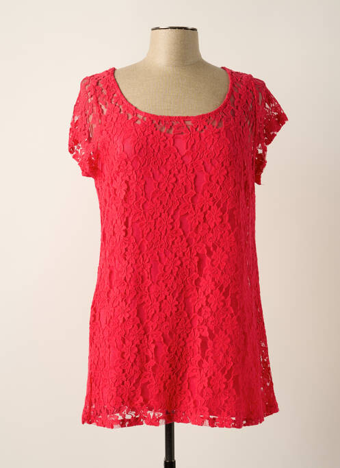 Tunică mâneci scurte roz DIVAS femeie