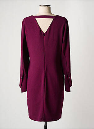 Rochie midi țesătură crep mâneci lungi violet TINTA STYLE femeie