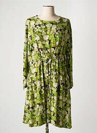 Rochie midi imprimeu floral mâneci lungi verde HARRIS WILSON femme
