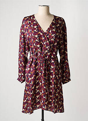 Rochie midi imprimeu floral mâneci lungi violet HARRIS WILSON femeie