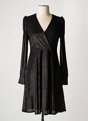 Rochie midi mâneci lungi mâneci lungi negru LOLA ESPELETA femeie