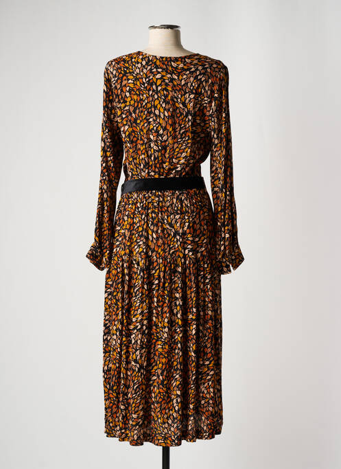 Rochie lungă mâneci lungi mâneci lungi maro LA PETITE FRANCAISE femme