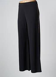 Pantalon larg țesătură crep talie înaltă negru BARILOCHE femme