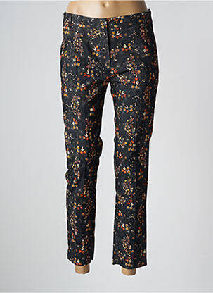 Pantalon 7/8 talie cu cleme mărime normală negru LA PETITE FRANCAISE femeie