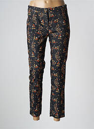 Pantalon 7/8 talie cu cleme mărime normală negru LA PETITE FRANCAISE femme