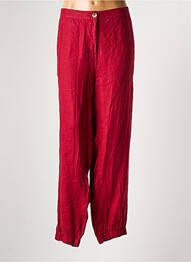 Pantalon drept țesătură crep mărime normală roșu YESTA femme