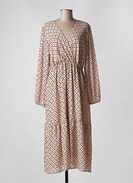 Rochie lungă mâneci lungi mâneci lungi bej PAKO LITTO femme