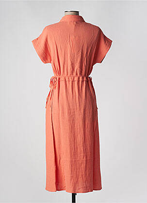 Rochie midi mâneci scurte mâneci scurte portocaliu GRACE & MILA femeie