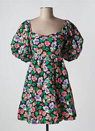Rochie scurtă croială evazată mâneci scurte negru GRACE & MILA femeie