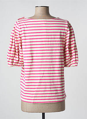 Tricou croială dreaptă mâneci scurte roz GRACE & MILA femeie